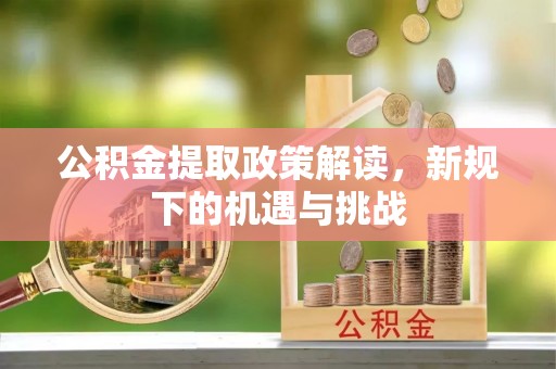 青田公积金提取政策解读，新规下的机遇与挑战
